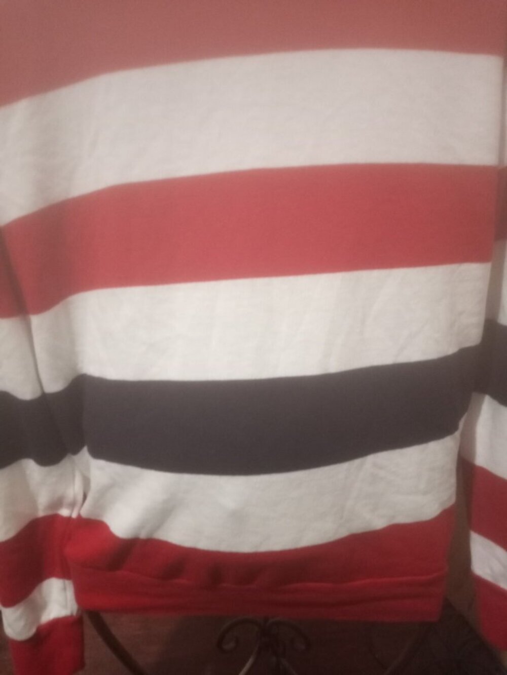 Polo Ralph Lauren Crewneck Sweater Mens XL Striped Red White Blue Polo USA Logo - Picture 7 of 13